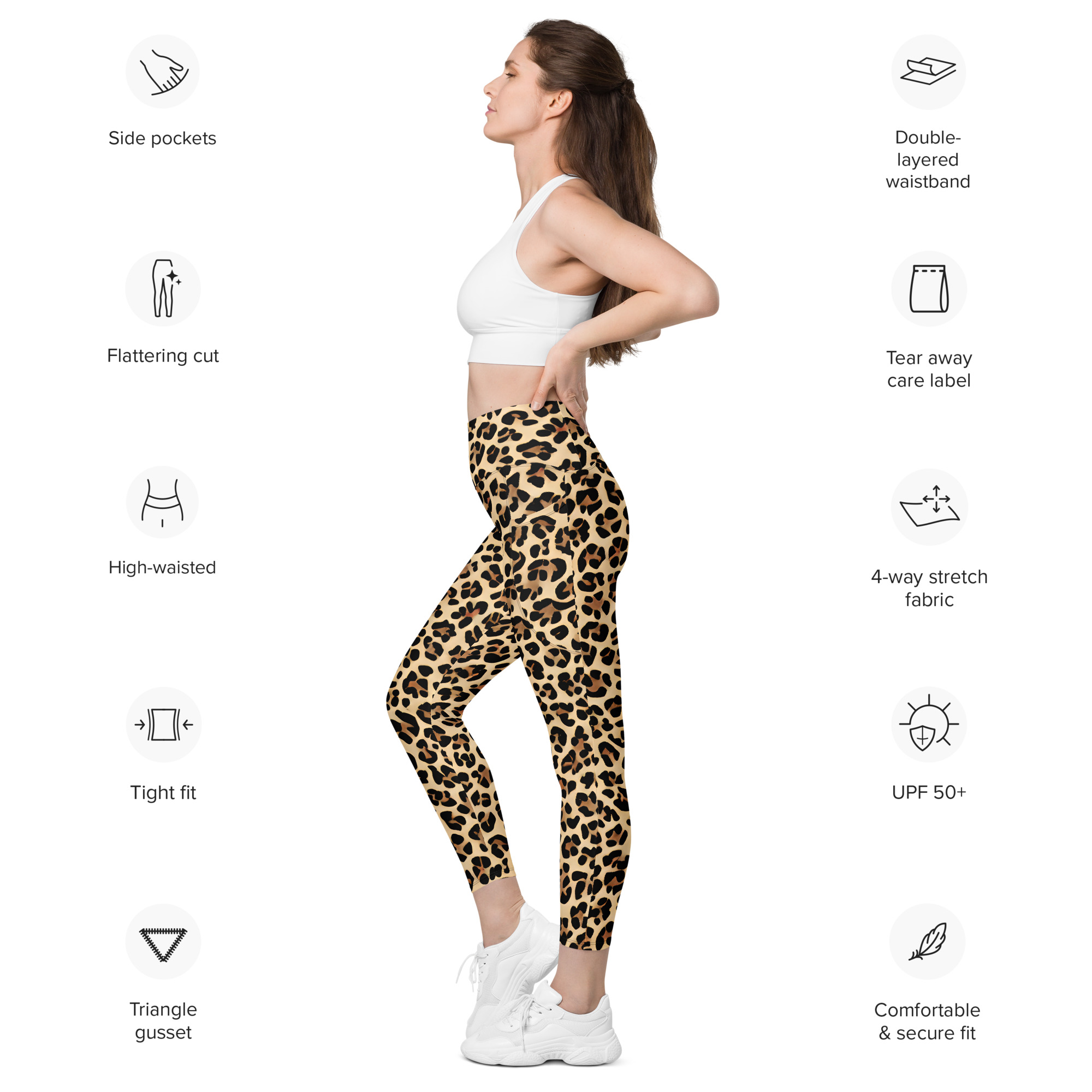 Butterfly Leopard Pattern Combo Tank-Top And Legging - Colourful Store