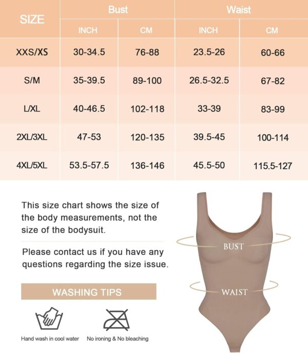 SHAPERX Women's Sleeveless No Compression Bodysuit Square Neck Super Soft  Body Suits(Sienna) - SHAPERX